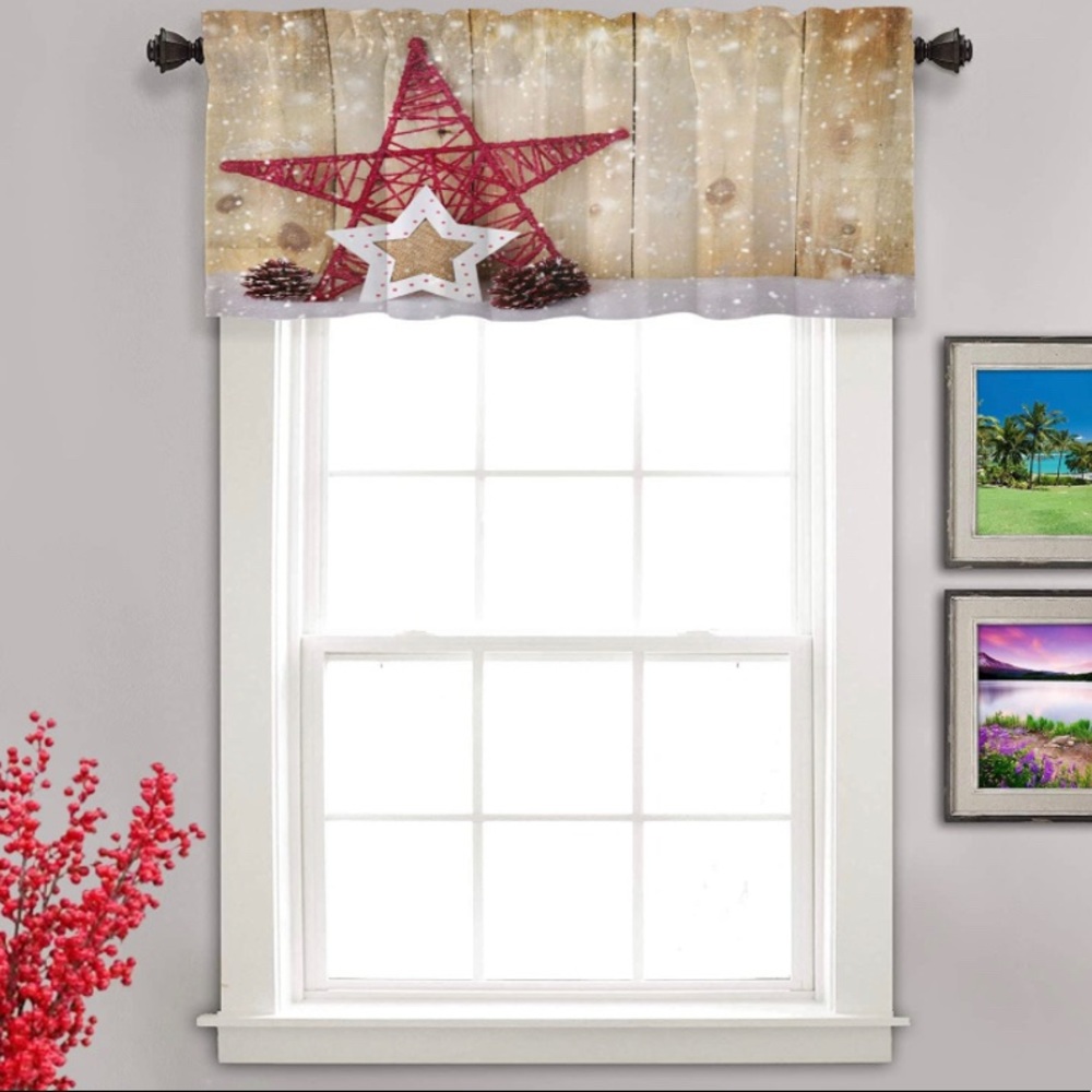 Half Window Curtain Christmas